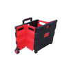 Foldable Shopping Cart - Portable Collapsible Wheeled Folding Trolley Crate