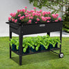 Wallaroo Garden Bed Raised 108.5 x 50.5 x 80cm Galvanized Steel  Black