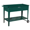 Wallaroo Garden Bed Cart Raised Planter Box 108.5 x 50.5 x 80cm Galvanized Steel - Green