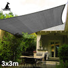 Wallaroo Outdoor Sun Shade Sail Canopy Grey Square 3 x 3M