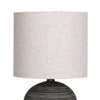 Sarantino Ceramic Table Lamp With Striped Pattern In Antique Black