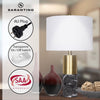 Sarantino Metal and Marble Table Lamp in Black