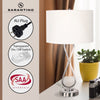 Sarantino Contemporary Table Lamp In Nickel Finish