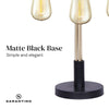 Sarantino Exposed Bulb Industrial Table Lamp