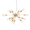 Sarantino 15-Light Sputnik Chandelier in Brass Finish