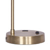 Sarantino Metal Task Lamp with USB Charging Port Antique Brass Finish