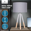 Sarantino Tripod Desk Lamp in Metal & Wood Nordic Minimalist Light