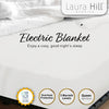 Laura Hill Electric Blanket Queen Size Fitted Underlay Winter Throw - White