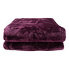 Laura Hill Mink Blanket Throw Purple Double Sided Queen Size Soft Plush Bed Faux Rug