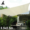 Wallaroo Waterproof Outdoor Shade Sail Sun Cloth Square 2.5x2.5M