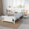 Single Solid Pine Timber Bed Frame-White