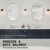 2 Set La Bella Gold Wall Mirror Oval Aluminum Frame Makeup Decor Bathroom Vanity 50x75cm