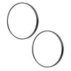 2 Set La Bella Black Wall Mirror Round Aluminum Frame Makeup Decor Bathroom Vanity 60cm