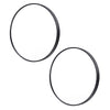 2 Set La Bella Black Wall Mirror Round Aluminum Frame Makeup Decor Bathroom Vanity 70cm