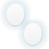 2 Set La Bella LED Wall Mirror Round Touch Anti-Fog Makeup Decor Bathroom Vanity 60cm