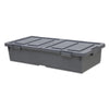 Nplastic 2 Set Dark Grey Under-bed Storage Train Wheel Container with Lid 38L