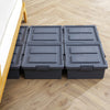 Nplastic 2 Set Dark Grey Under-bed Storage Train Wheel Container with Lid 38L