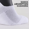 Rexy 3 Pack Medium White Cushion No Show Ankle Socks Non-Slip Breathable