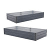 Home Ready 2 Set 180 x 90 x 30cm Grey Raised Garden Bed Galvanised Steel Planter