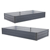 Home Ready 2 Set 210 x 90 x 30cm Grey Raised Garden Bed Galvanised Steel Planter