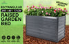 Home Ready 240 x 80 x 77cm Grey 2-in-1 Raised Garden Bed Galvanised Steel Planter