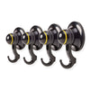 KiahLoc 4PC Black 56mm Suction Hook Removable