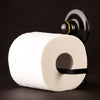 KiahLoc Black Toilet Roll Holder Removable Suction