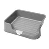 PS KOREA Grey Dog Pet Potty Tray Training Toilet Raised Walls T1