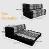 3-Fold Zafu Meditation Cushion Set Blue Medium Size