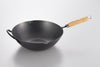 Yoshikawa Cook-Pal Ren 36cm Premium Carbon Steel Heat Treated Wok with two handles