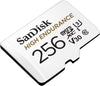 SANDISK HIGH ENDURANCE MICROSDHC CARD SQQNR 256G UHS-I C10 U3 V30 100MB/S R 40MB/S W SD ADAPTOR SDSQQNR-256G-GN6IA