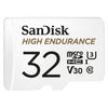 SANDISK HIGH ENDURANCE MICROSDHC CARD SQQNR 32G UHS-I C10 U3 V30 100MB/S R 40MB/S W SD ADAPTOR SDSQQNR-032G-GN6IA