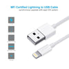 Choetech MFI Certified Cable for iPhone 1.2M White