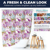 Home Master 12PCE PEVA Patterned Shower Curtain Various Stylish Designs 180cm