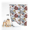 Home Master 12PCE PEVA Patterned Shower Curtain Various Stylish Designs 180cm