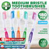 1st Care 180PCE Toothbrushes Medium Bristles Assorted Colours