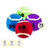 Pet Basic 72PCE Tennis Balls Brightly Coloured Paw Print Design Fetch 6cm