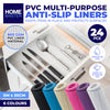 Home Master 24PCE PVC Anti Slip Liners Waterproof Machine Washable 5m