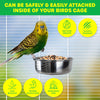 Pet Basic 12PCE Bird Feeder 12.5cm Stainless Steel Rust/Spill Resistant 580ml