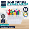 Home Master 24PCE Storage Baskets With Handles Stackable Multipurpose 24cm