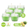 Perfect Scent 12PCE Fruit Fusion Scented Fragrant Candle Glass Holder 6.5cm