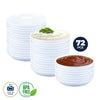 Home Master 72PCE Melamine Sauce Dishes Round Unbreakable Quality 9.5cm