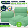 Garden Greens 24PCE Floral Foam Brick Wet Ready To Use Flower Arranging 23cm