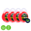 Garden Greens 24PCE 8m x 2.5mm Trimmer Line Red Durable Impact Resistant