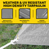 Handy Hardware 30PCE 130GSM Grey Tarpaulin UV Resistant Waterproof 1.8 x 2.4m