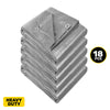 Handy Hardware 18PCE 130GSM Grey Tarpaulin UV Resistant Waterproof 2.4 x 3m