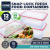 Home Master 12PCE Snap Lock Food Container Microwave Freezer Safe 3500ml