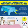 Party Central 72PCE Table Cloth PVC Coloured Waterproof Reusable 137 x 183cm