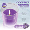 Perfect Scent 12PCE Lavender Scented Fragrant Candles In Glass Holders 7cm