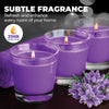 Perfect Scent 12PCE Lavender Scented Fragrant Candles In Glass Holders 7cm